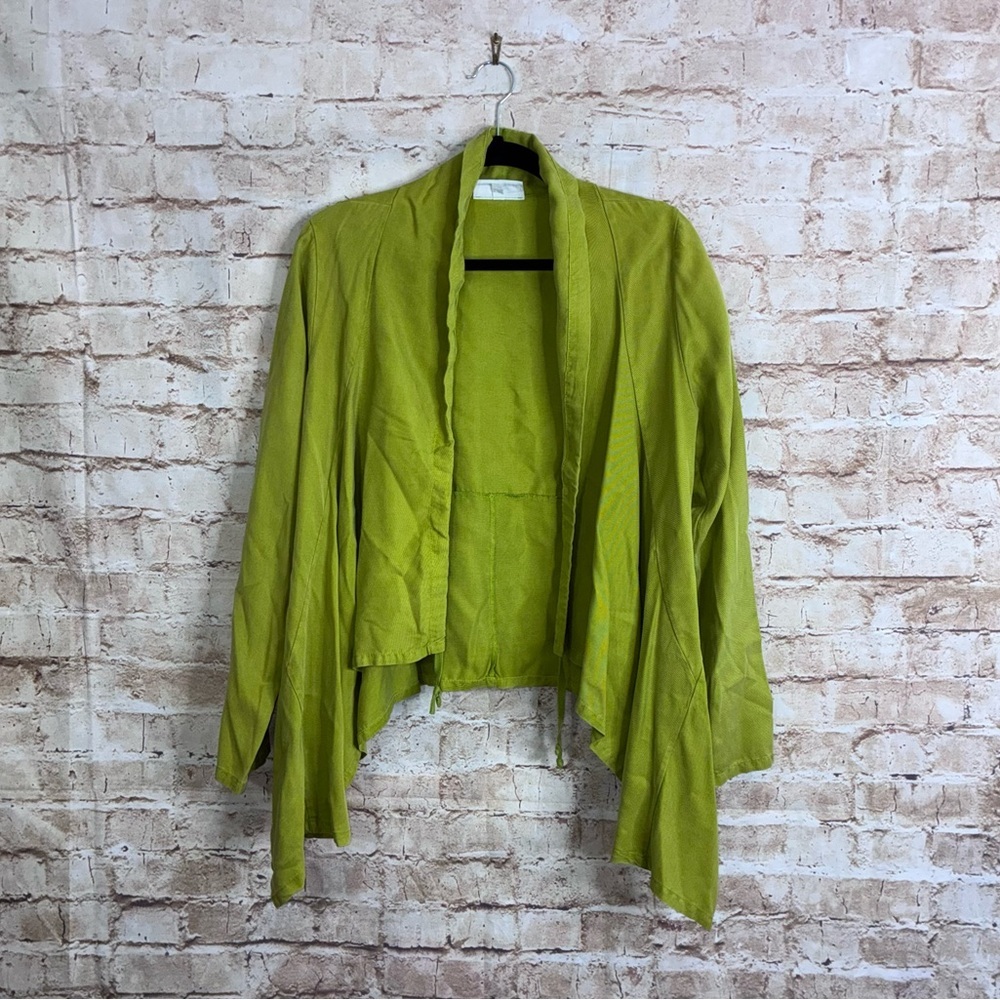 Bryn Walker Open Front Tencel Drapey Topper Jacket Size Medium